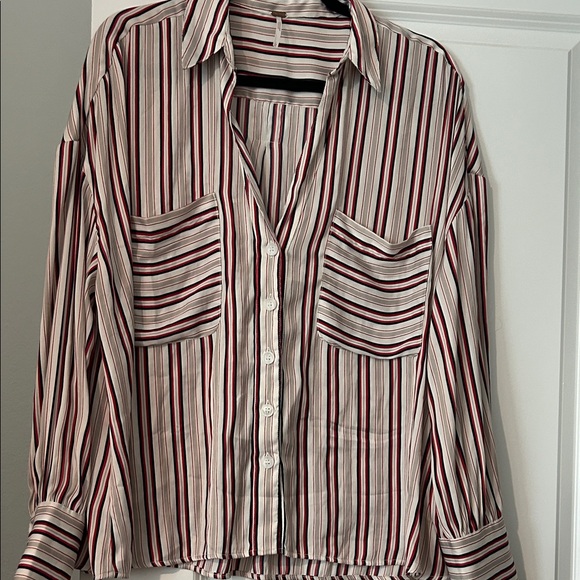 Free People Tops - Free People Multicolor Striped Button-Up